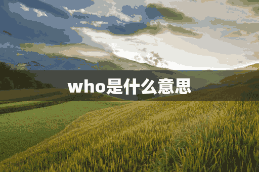 who是什么意思(who是什么意思中文)